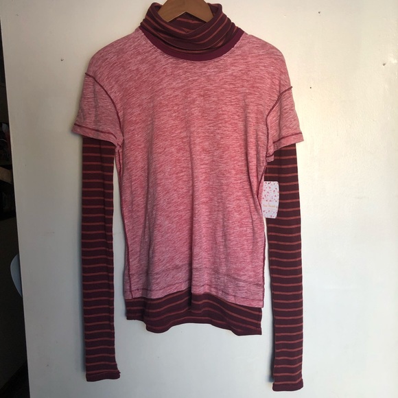 HP $30 BLOWOUT! Free People turtleneck tee NWT - Picture 3 of 8